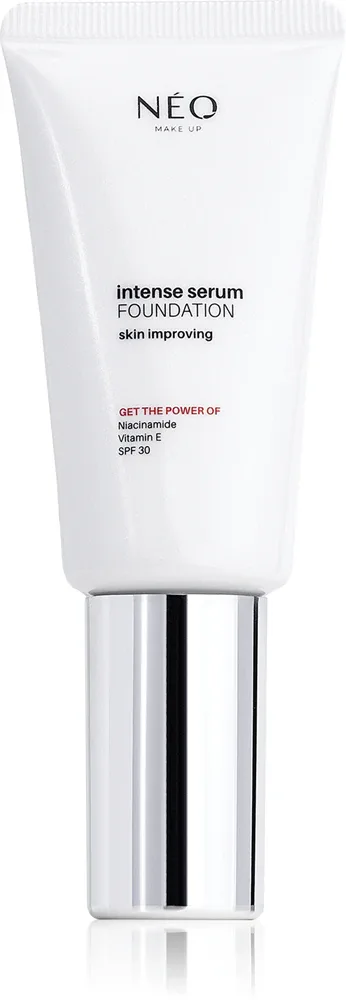 NEO MAKE UP Intense Serum Foundation - Легкое тональное средство SPF 30, 30 мл, оттенок 01 Porcelain