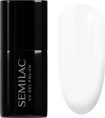 Semilac UV Hybrid Black & White - Гибридный лак для ногтей оттенок 001 Strong White, 7 мл