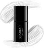Semilac UV Hybrid Black & White - Гибридный лак для ногтей оттенок 001 Strong White, 7 ml — фото 2