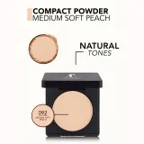 flormar Compact Powder - Пудра в компакте с матовым покрытием оттенок 092 Medium Soft Peach, 11 g — фото 3