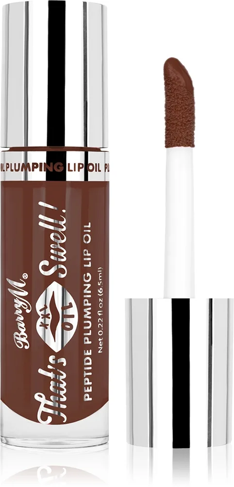 Barry M That's Swell! Peptide Plumping Lip Oil - Бальзам для губ для увеличения объема оттенок Hazelnut Haze, 6 ml