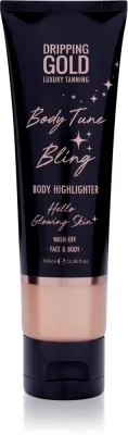Dripping Gold Luxury Tanning Body Tune Bling - Розовый крем-хайлайтер для лица и тела, 100 мл