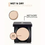 flormar Wet & Dry Compact Powder - Пудра для лица в компакте, выравнивающая тона., 10 г, оттенок 005 Medium Caramel — фото 3