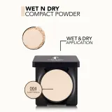 flormar Wet & Dry Compact Powder - Пудра для лица в компакте, выравнивающая тона., 10 г, оттенок 004 Sandy Vanilla — фото 3