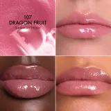 DIOR Dior Addict Lip Glow Butter - Уходовый блеск для губ, 10 мл, оттенок 107 Dragon Fruit — фото 3