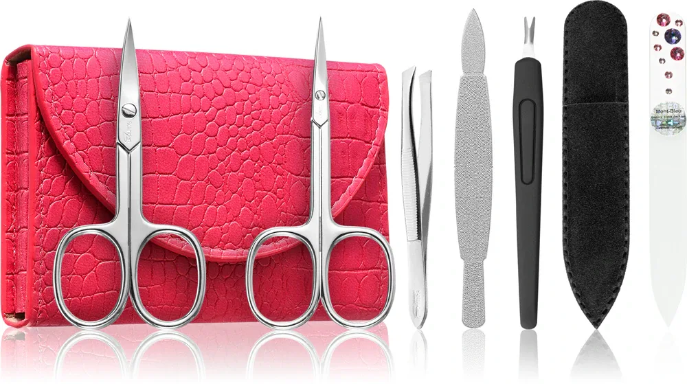 DuKaS Premium Line Solingen 214 - Набор для маникюра + футляр Pink Pink, 6 szt.