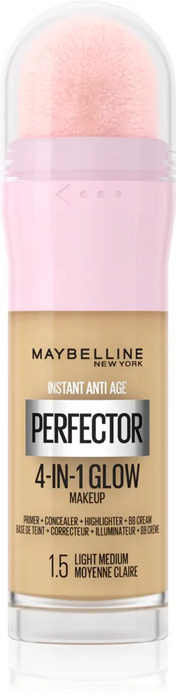 MAYBELLINE NEW YORK Instant Perfector 4-in-1 - Светящаяся тональная основа для естественного облика, 20 мл, оттенок 1.5 Light Medium
