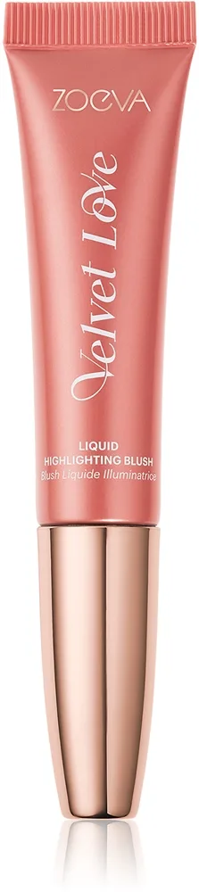 ZOEVA Velvet Love Liquid Highlighting Blush - Румяна в жидкой форме с эффектом осветления, 13 мл, оттенок Peach Nectar