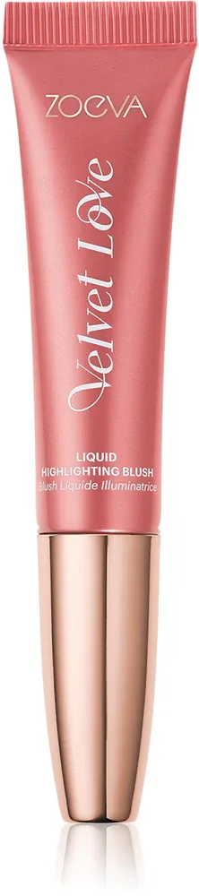 ZOEVA Velvet Love Liquid Highlighting Blush - Румяна в жидкой форме с эффектом осветления оттенок Pink Nectar, 13 ml