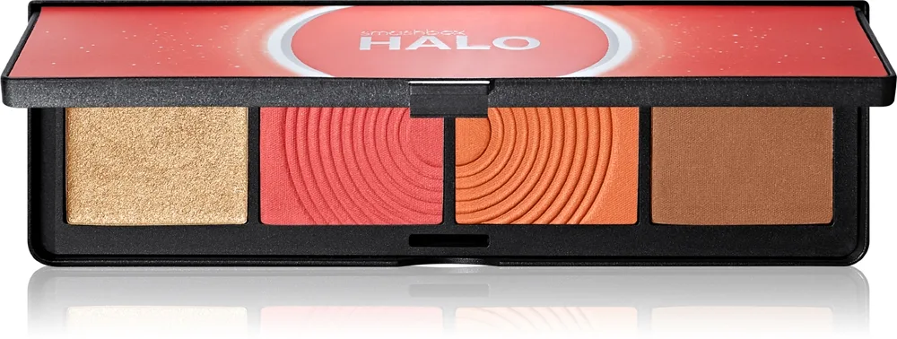 Smashbox Halo Sculpt + Glow Face Palette - Палетка румян и хайлайтеров, 15 г, оттенок Coral Saturation