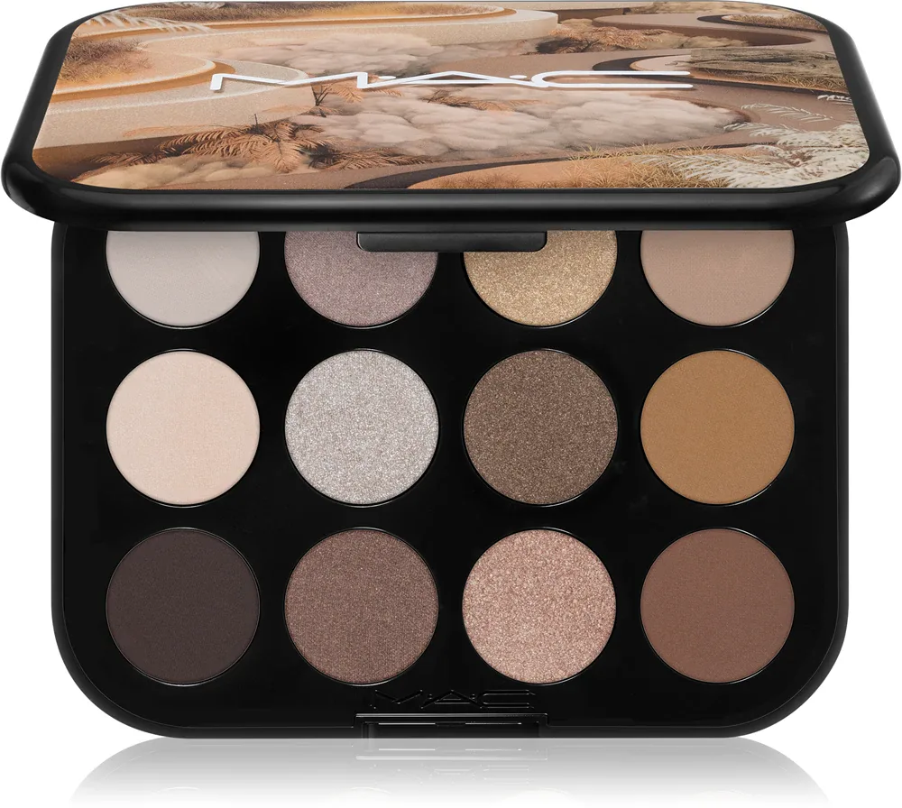 MAC Cosmetics Connect In Colour Eye Shadow Palette 12 shades - Палетка теней для век: палетка теней для век, 12 г, оттенок Unfiltered Nudes