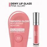 flormar Dewy Lip Glaze - Увлажняющий блеск для губ оттенок 013 Pink Glory, 4 ml — фото 3