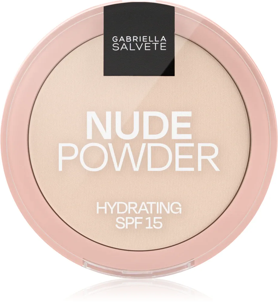 Gabriella Salvete Fixing Powder Hydrating - Нежный компактный порошок с SPF 15, 8 г, оттенок 01 Pure Nude