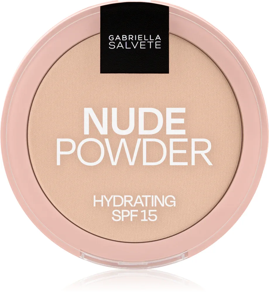 Gabriella Salvete Fixing Powder Hydrating - Нежный компактный порошок с SPF 15 оттенок 03 Nude Sand, 8 g