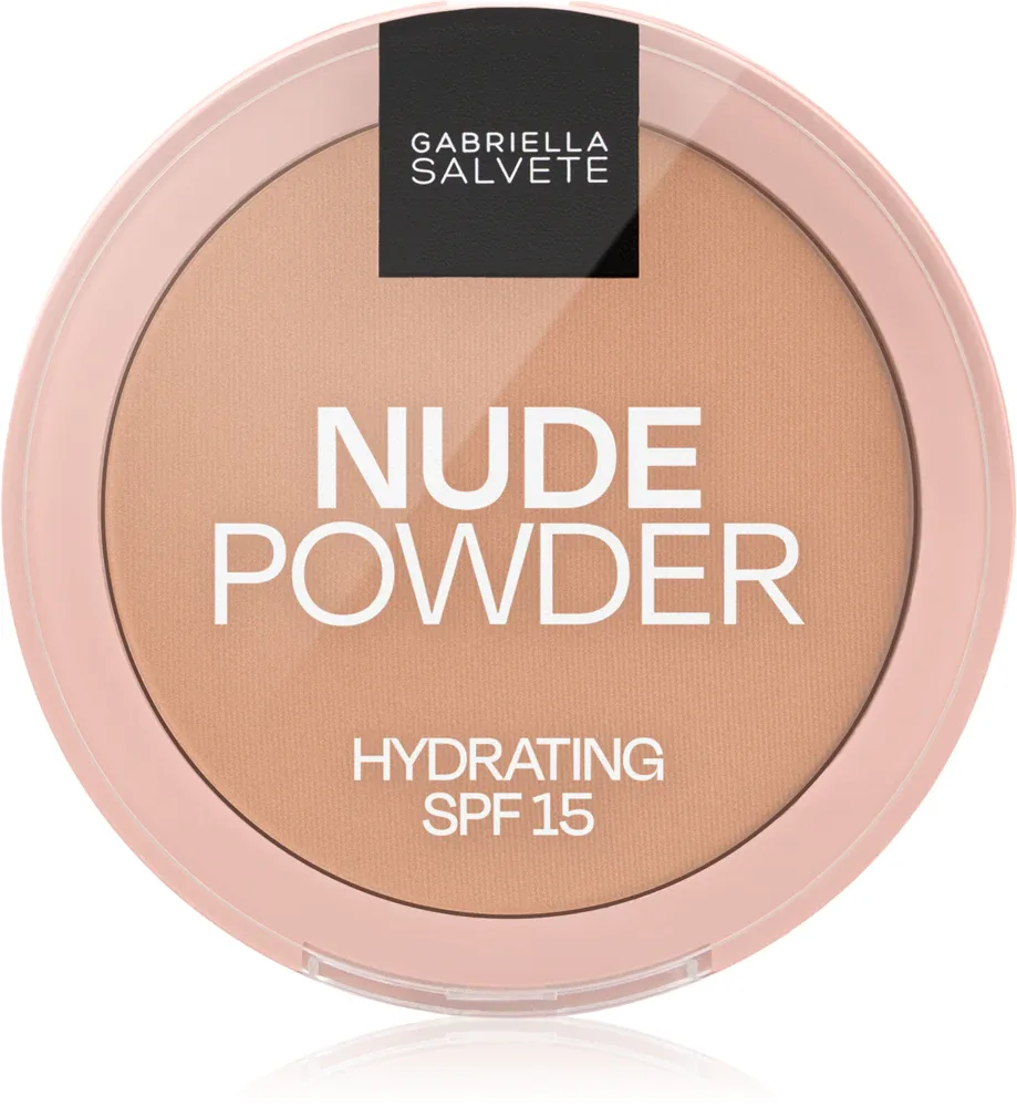 Gabriella Salvete Fixing Powder Hydrating - Нежный компактный порошок с SPF 15, 8 г, оттенок 04 Nude Beige