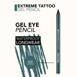 flormar Extreme Tattoo Gel Pencil - Водостойкий гелевый карандаш для глаз, 1 г, оттенок 03 Deep Green — фото 3