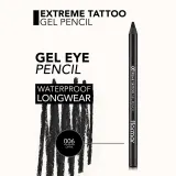 flormar Extreme Tattoo Gel Pencil - Водостойкий гелевый карандаш для глаз оттенок 06 Onyx, 1 g — фото 3