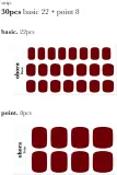 ohora Gel Nail Sticker P Basic Pedicure - Наклейки на ногти для ног оттенок PBS-004, 30 szt. — фото 5