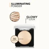 flormar Illuminating Powder - Пудра для лица, осветляющая, 7 г, оттенок 002 Midnight Star — фото 3