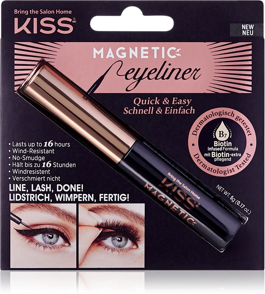 KISS Magnetic Eyeliner - Магнитный гелевый подводка для глаз, 5 g