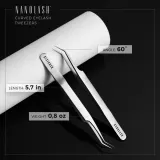 Nanolash Eyelash Tweezers Curved - аппликатор для нанесения ресниц, 1 szt. — фото 3