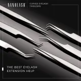 Nanolash Eyelash Tweezers Curved - аппликатор для нанесения ресниц, 1 szt. — фото 6