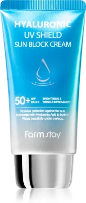 Farmstay Hyaluronic UV Shield Sun Block Cream - Защитный крем для лица с гиалуроновой кислотой SPF 50+, 70 г