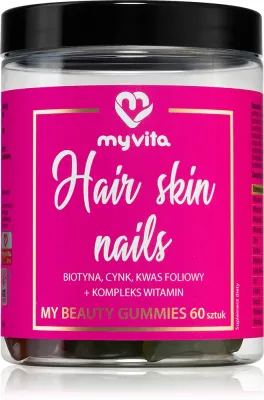 MyVita Naturalne Żelki Hair skin nails - Мягкие жевательные капсулы для красивых волос, кожи и ногтей, 60 tabletek