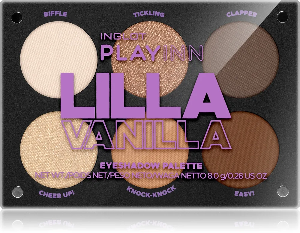 Inglot PlayInn Eyeshadow Palette - Палетка теней для век оттенок Lilla Vanilla, 8 g
