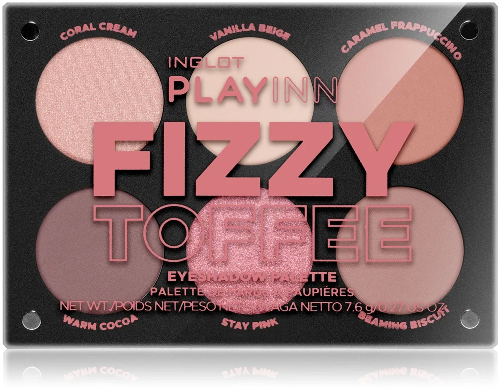Inglot PlayInn Eyeshadow Palette - Палетка теней для век оттенок Fizzy Toffee, 7 g