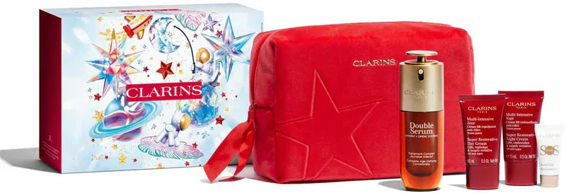 Clarins Double Serum & Super Restorative Collection - Подарочный набор для зрелой кожи Luminosity Luminosity, 0