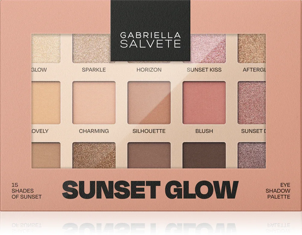 Gabriella Salvete Sunset Glow 15 Shades of Sunset - Палетка теней для век: палетка теней для век, 15 g