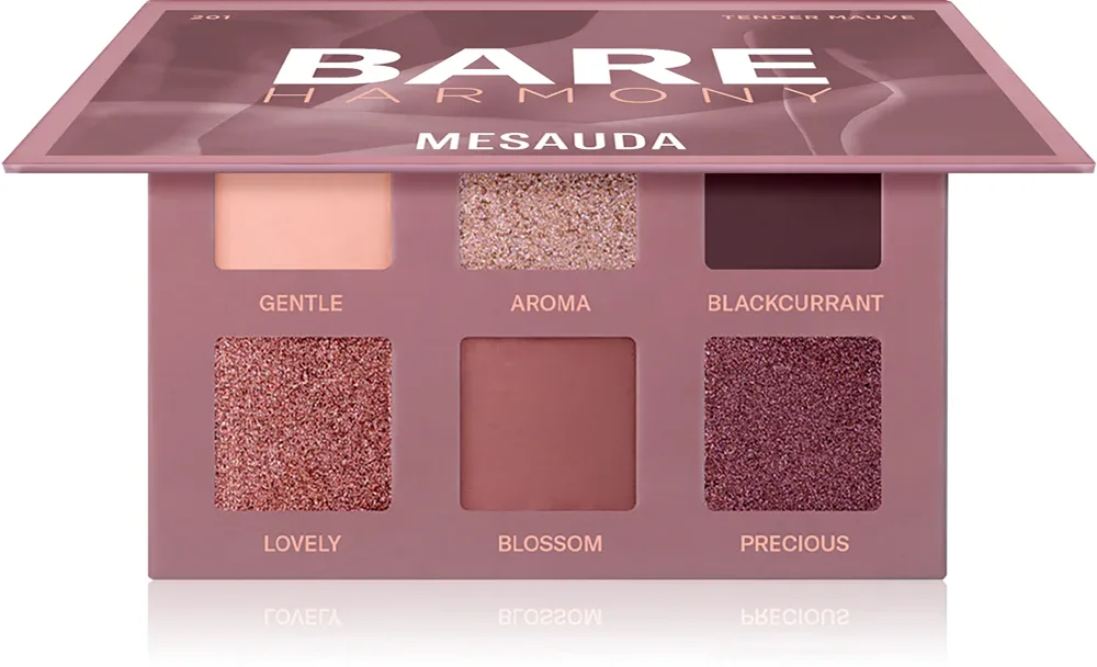 Mesauda Milano Bare Harmony - Палетка теней для век: палетка теней для век, 6 г, оттенок 201 Tender Mauve