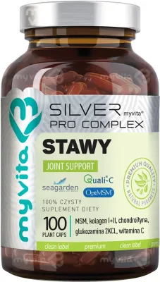 MyVita Silver Stawy Joint Support - Коллагеновые капсулы с витамином C, 100 kapsułek