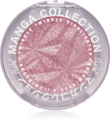 Rude Cosmetics Manga Collection Twinkle Twinkle Highlighter - Пудровый компактный хайлайтер оттенок Sawa-Chan's Heart, 4 г