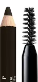 NYX Professional Makeup Powder Louder - Карандаши для бровей с щеточкой оттенок Black, 1 szt. — фото 5