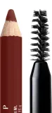 NYX Professional Makeup Powder Louder - Карандаши для бровей с щеточкой оттенок Black Cherry, 1 szt. — фото 5
