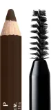 NYX Professional Makeup Powder Louder - Карандаши для бровей с щеточкой, 1 шт, оттенок Deep Brown — фото 5