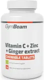 GymBeam Vitamin C + Zinc + Ginger Extract - Таблетки для сосания для укрепления иммунитета и зубов, а также для красивых волос, ногтей и кожи, 90 tabletek — фото 1