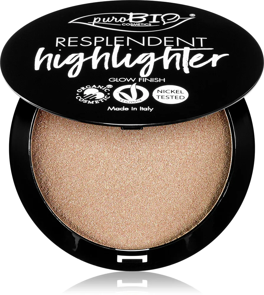 puroBIO Cosmetics Resplendent Highlighter - Розовый крем-хайлайтер оттенок 01 Sparkling Wine, 9 g