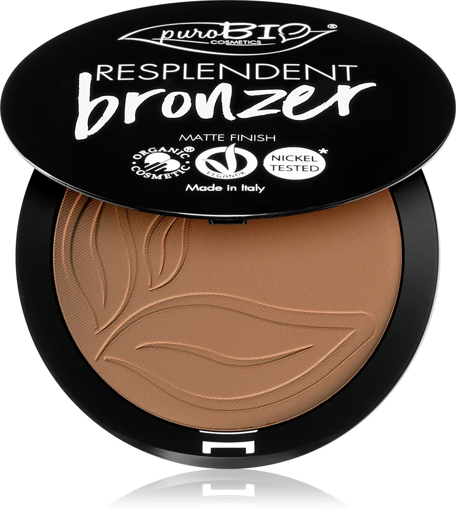 puroBIO Cosmetics Resplendent - Бронзатор с матовым финишем оттенок 01 Pale Brown, 9 g