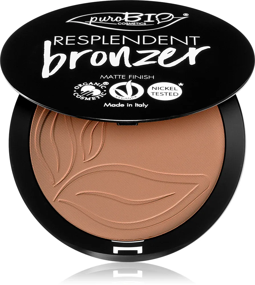 puroBIO Cosmetics Resplendent - Бронзатор с матовым финишем, 9 г, оттенок 05 Warm Brown