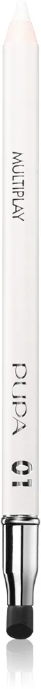 PUPA Milano Multiplay Triple-Purpose - Трендовый карандаш для глаз 01 Icy White, 1 g