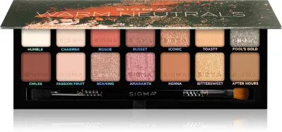 Sigma Beauty Warm Neutrals Eyeshadow Palette - Палетка теней для век: палетка теней для век, 25 г