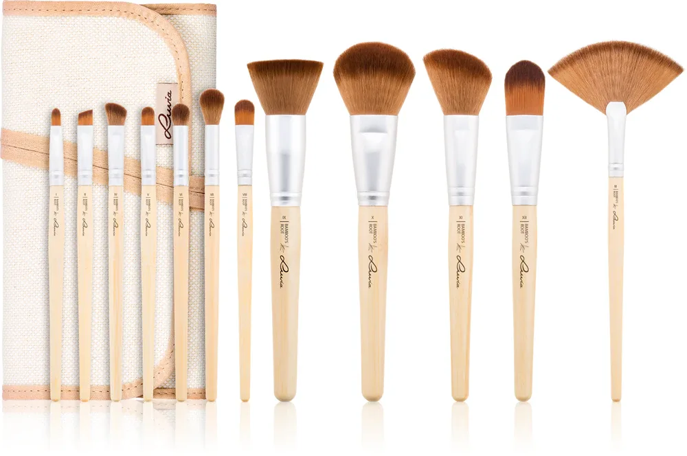Luvia Cosmetics Bamboo Bamboo’s Root - Набор кистей с чехлом, 12 szt.