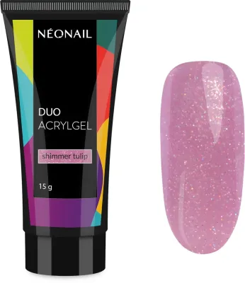 NEONAIL Duo Acrylgel Shimmer Tulip - Гель для гелевых и акриловых ногтей, 15 г