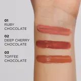 Eveline Cosmetics Choco Glamour - Увлажняющая блестящая помада оттенок 01 Ruby Chocolate, 4 ml — фото 3