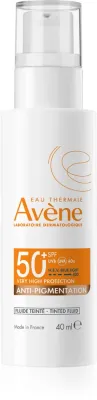 Avene Sun Anti-Pigmintation Tinted Fluid - Защитный тонизирующий флюид для лица против пигментации кожи SPF 50+, 40 мл