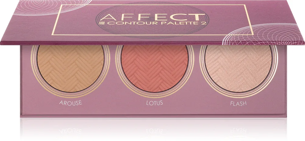 Affect Contour Palette 2 - Палетка косметики: розсветлитель, бронзер и румяна, 3 g