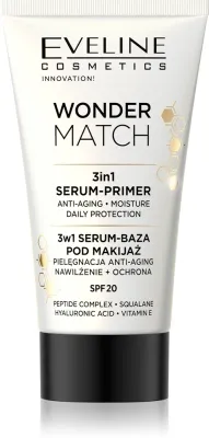 Eveline Cosmetics Wonder Match - База под макияж, подклад 3 в 1 SPF20, 30 мл
